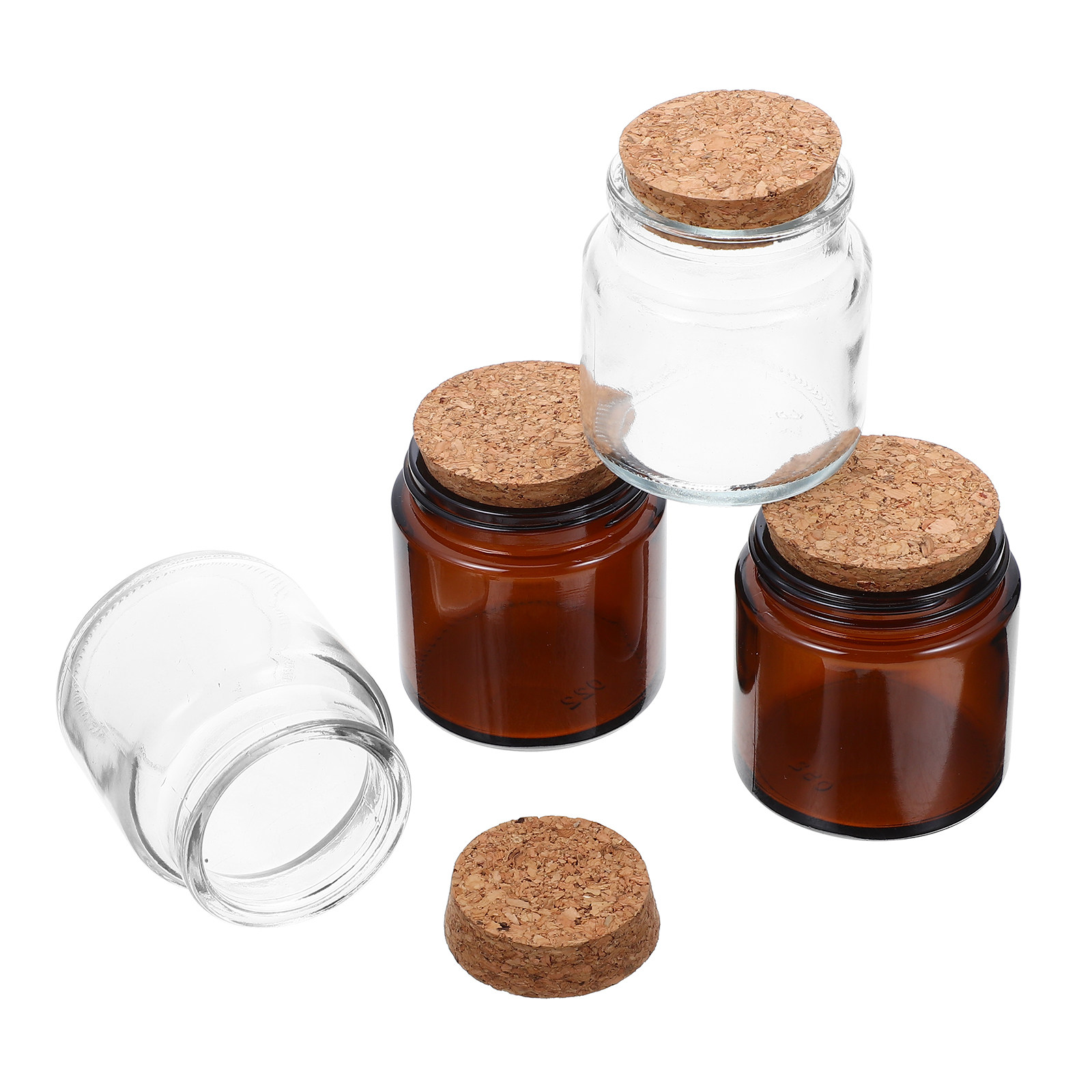 4 potes de vidro espesso com t - Candle Making Jars With Lids avaliação e preço