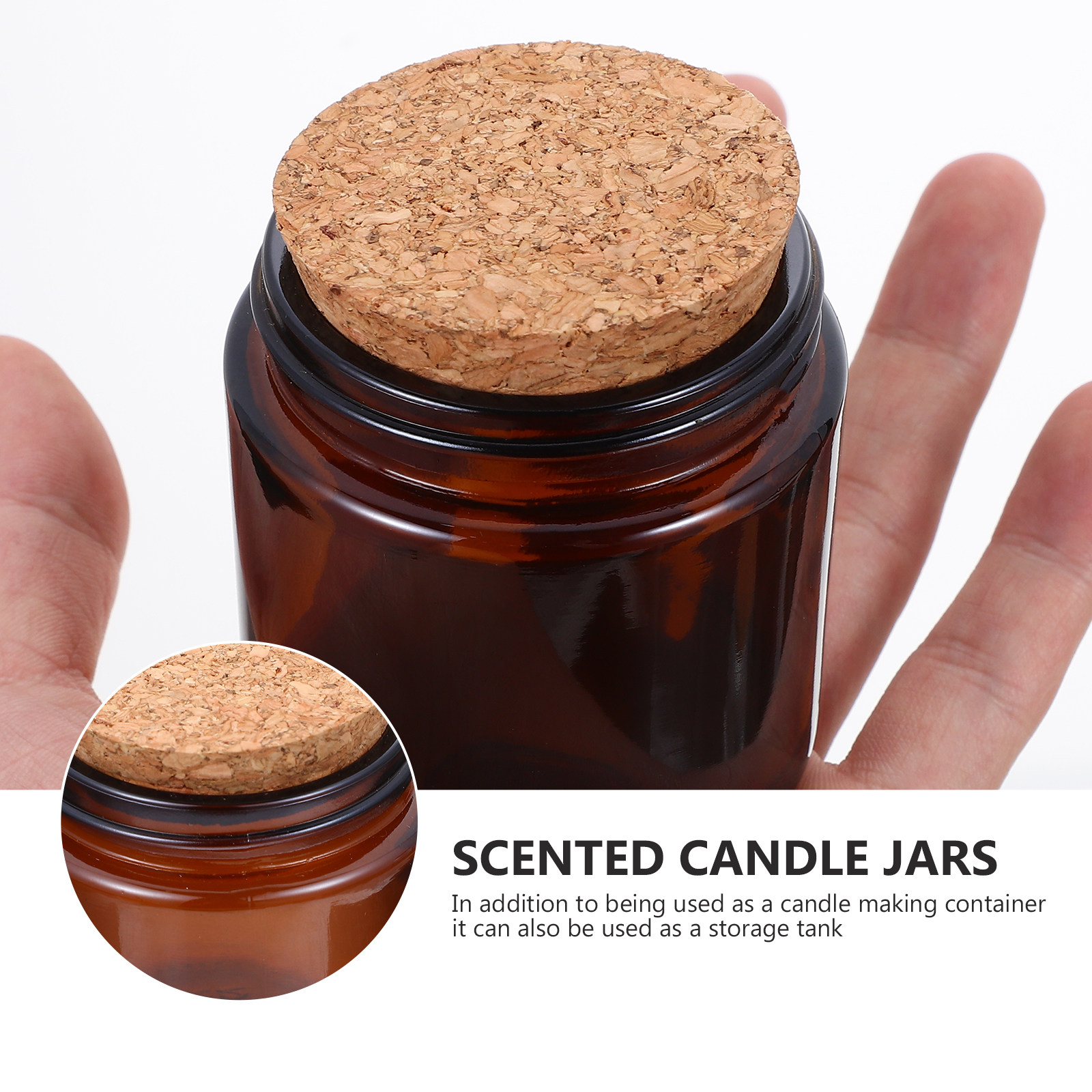 4 potes de vidro espesso com t - Candle Making Jars With Lids avaliação e preço