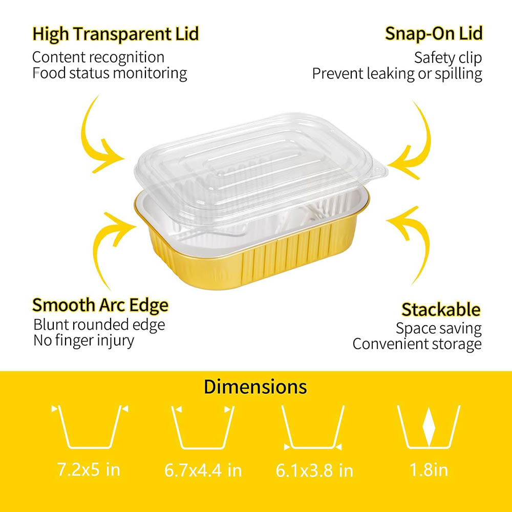 Pequenas assadeiras de alumíni - Tin Container Lid avaliação e preço